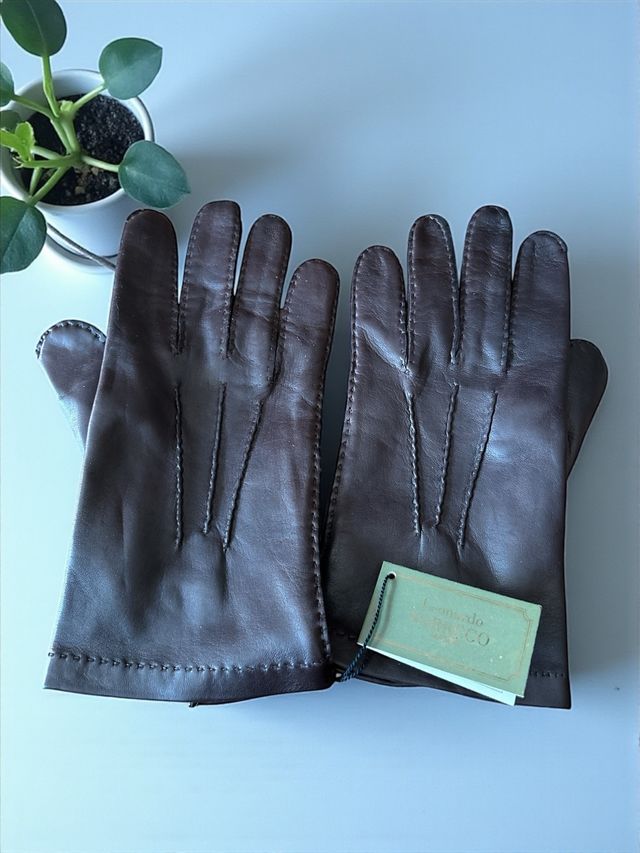 Guantes Piel Leonardo Marrón Caballero
