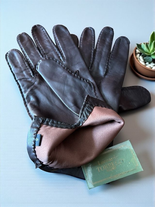 Guantes Piel Leonardo Marrón Caballero