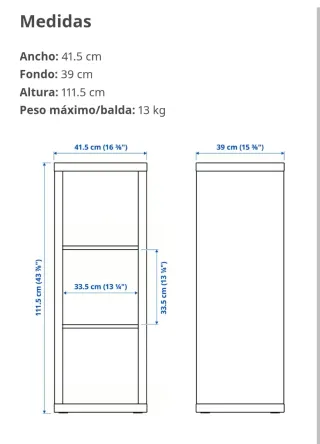 Estantería de roble