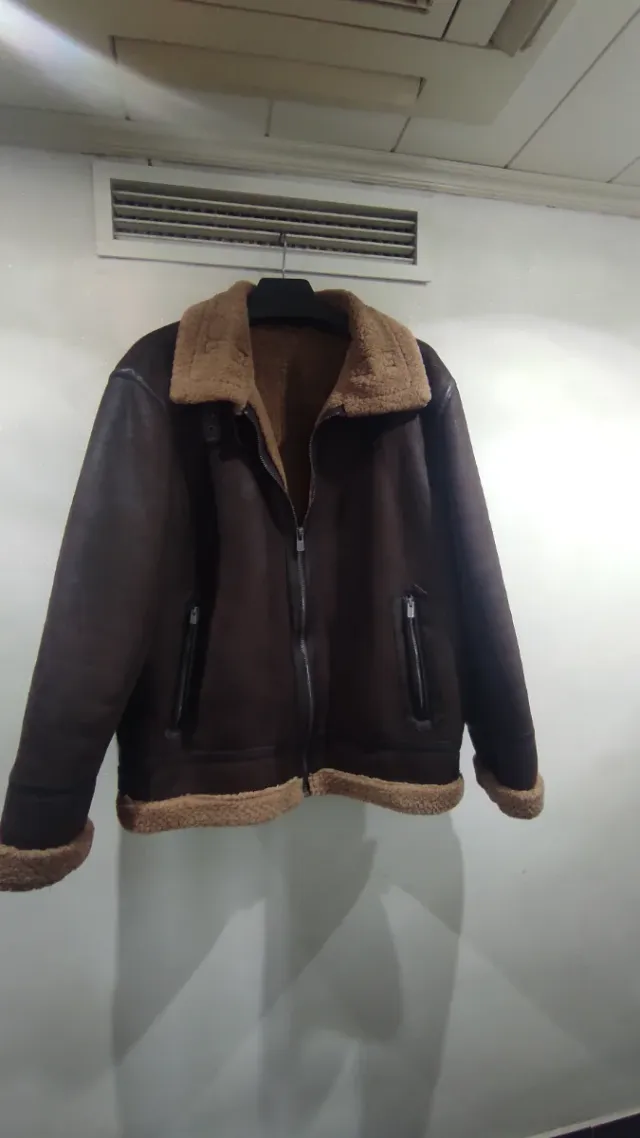 Abrigo aviador borrego marrón