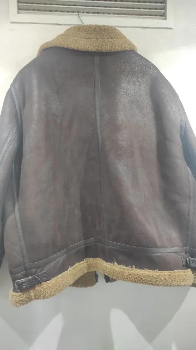 Abrigo aviador borrego marrón