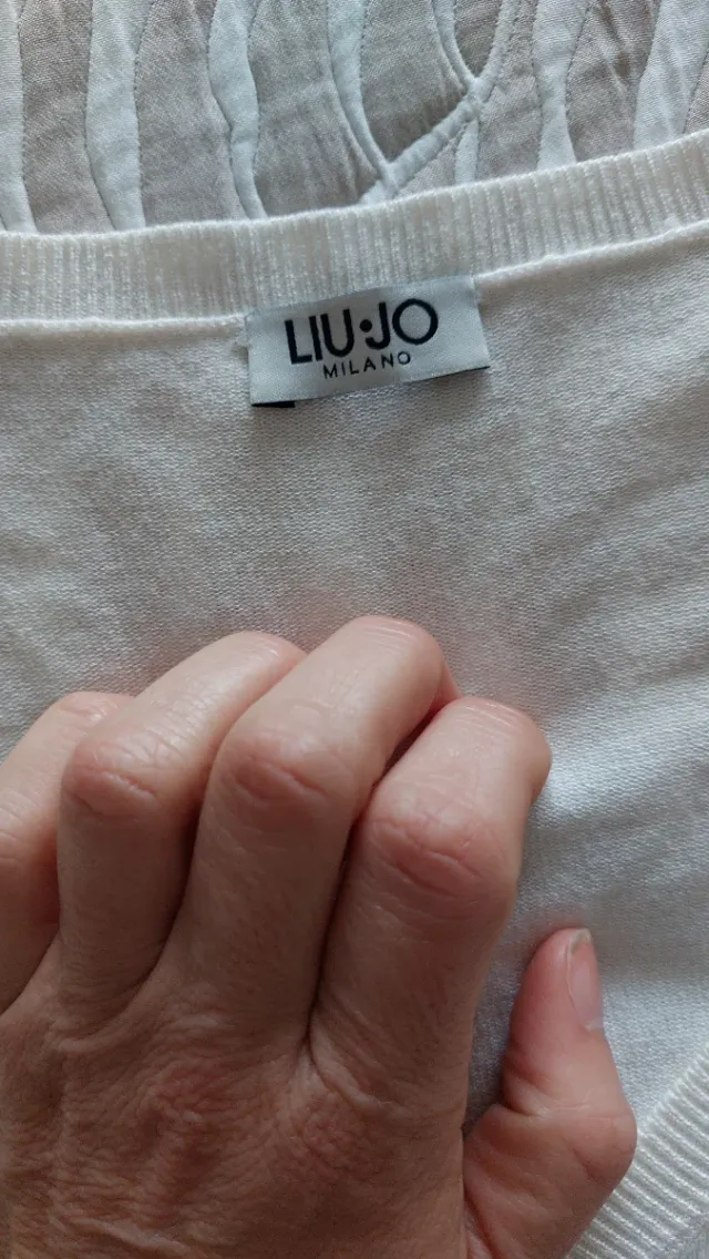 Jersey Liu Jo blanco con pedrería