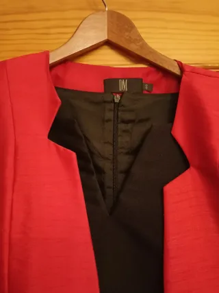 Vestido fiesta invitada negro y rojo