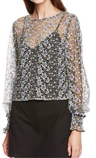 Blusa con encaje floral