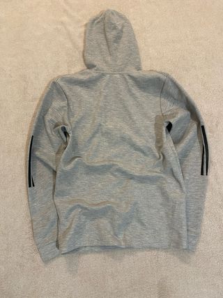 Felpa con cappuccio Adidas grigia