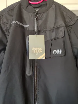 Chaqueta moto hombre negra nueva