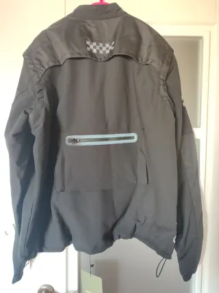 Chaqueta moto hombre negra nueva