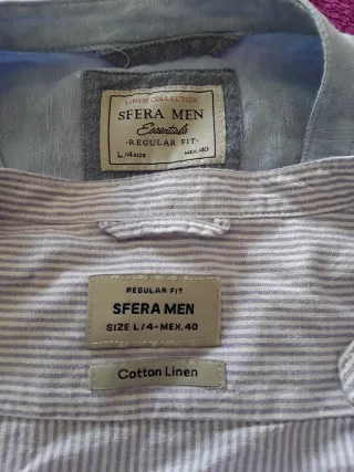 Camisas Sfera Men Talla L Rayas y Lisa