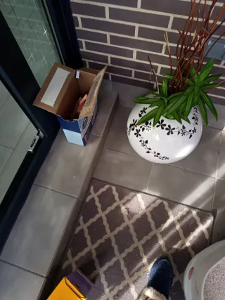 Jarrón grande blanco y negro 40cm