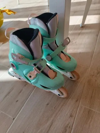 Patines en línea infantiles color menta