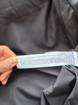 Plumífero Zara Talla XS con capucha de pelo