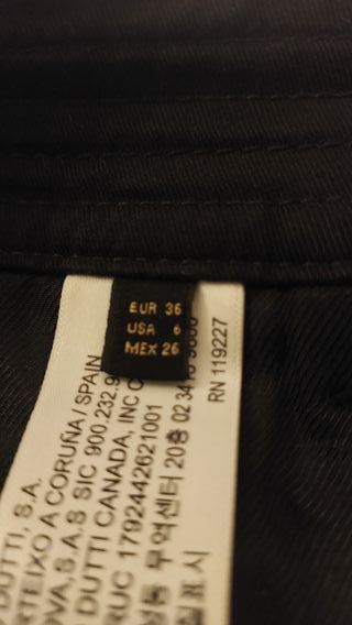Pantalón Massimo Dutti Talla 38 Negro