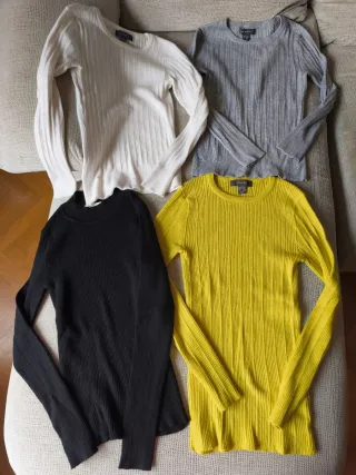 Lote 4 jerséis básicos talla S