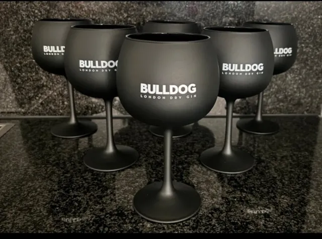 Set 6 Calici Gin Bulldog Neri