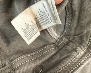 Chaqueta tejana verde algodón