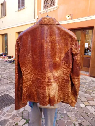 Giacca pelle Marled oro/arancio taglia M