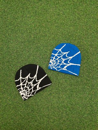 Berretti invernali ragno neri e blu