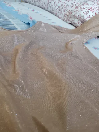 Body glitterato con incrocio schiena