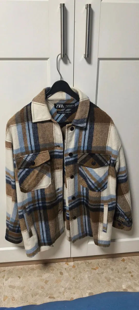 Sobrecamisa Zara Cuadros Talla S