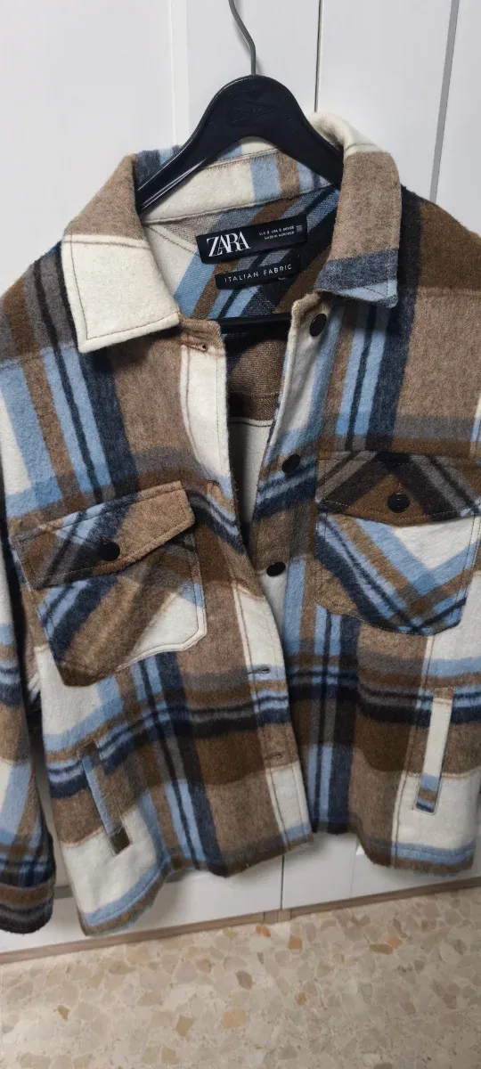 Sobrecamisa Zara Cuadros Talla S