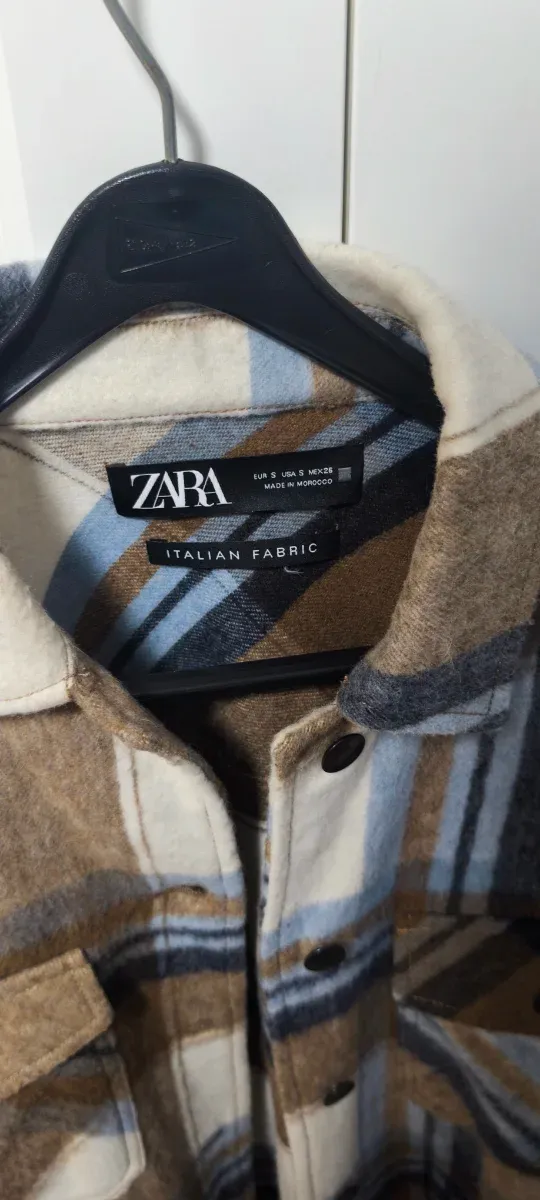 Sobrecamisa Zara Cuadros Talla S