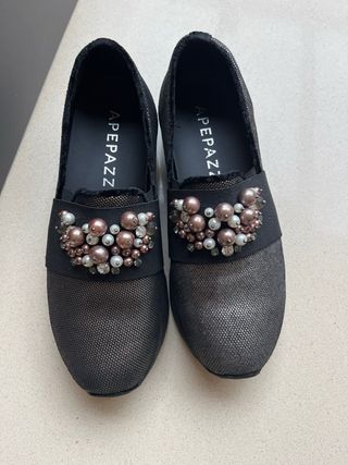 Zapatos Apepazza Mujer Negro/Dorado