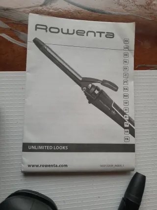 Plancha y rizador  de pelo Rowenta negra