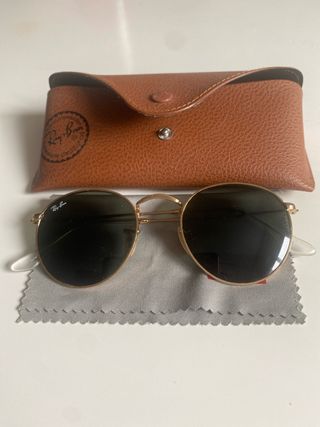 Gafas de Sol Ray-Ban Redondas Doradas