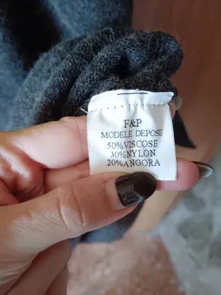 Abito in lana grigio e giallo