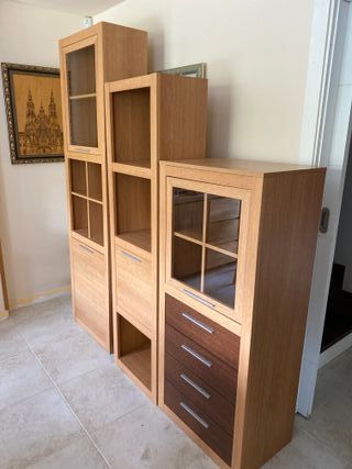 Muebles de salón madera clara