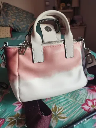 Bolso Parfois beige y burdeos