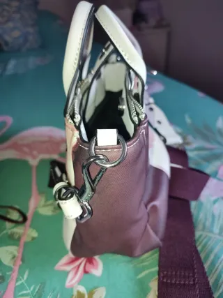 Bolso Parfois beige y burdeos