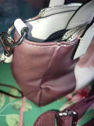 Bolso Parfois beige y burdeos