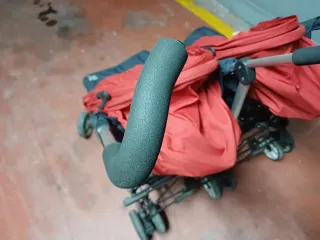 Silla de paseo doble roja