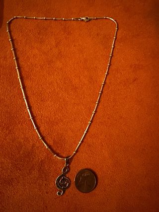 Cadena Plata 925 con Colgante Clave de Sol