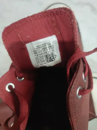 Converse Rojo Granate Talla 46 es de piel original