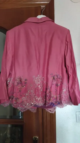 Conjunto fiesta 2 piezas rosa y morado