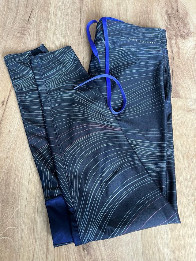 Mallas Deporte Oysho Azul y Negro