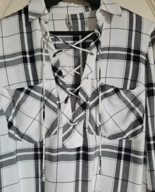 Camisa de manga larga a cuadros