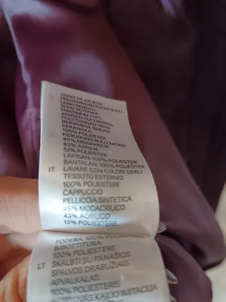 Giubbotto impermeabile viola