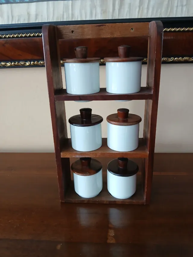 Portaspezie vintage Schmidt set 6 pezzi