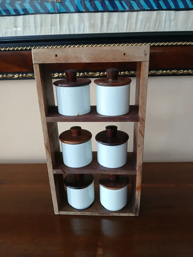 Portaspezie vintage Schmidt set 6 pezzi