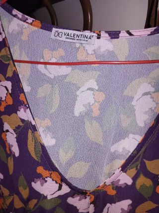 Vestido Valentina gasa estampado T.48