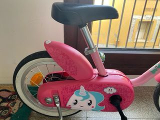 Bici infantil Decathlon Unicornio Rosa