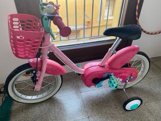 Bici infantil Decathlon Unicornio Rosa