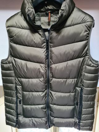 Piumino smanicato uomo verde oliva XXXL