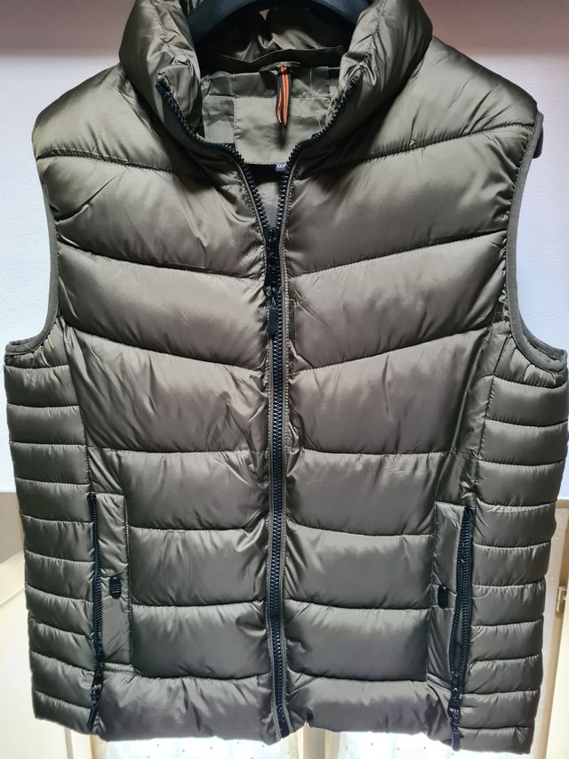 Piumino smanicato uomo verde oliva XXXL