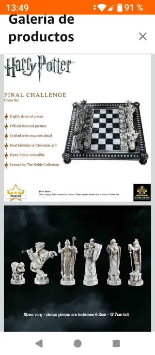 Ajedrez HP. Final Challenge (The Noble Collection)