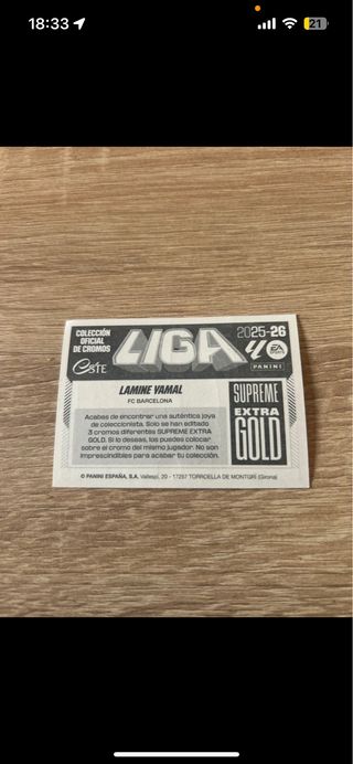 Lamine Yamal Supreme Extra Gold