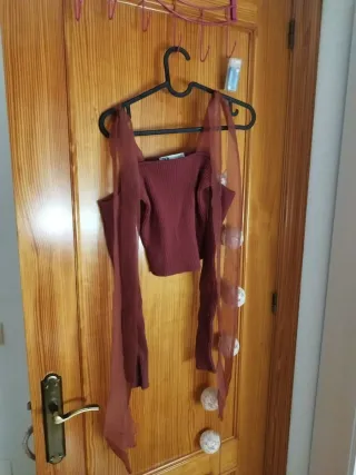 Blusa Zara manga larga con tiras